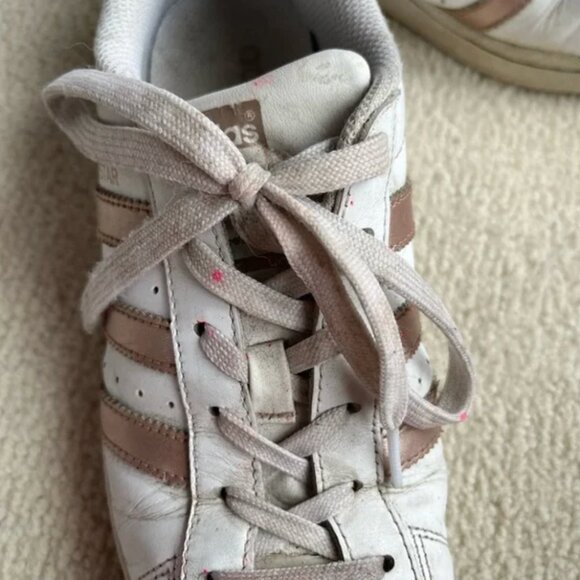 Adidas Rose Gold Superstar Sneakers - Picture 2 of 12